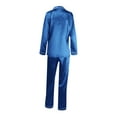 thumbnail image 6 of Silk Satin Pajamas Set Women Two Piece Nightwear Long Sleeve Sleepwear Soft Loungewear Pjs Set Blue M, 6 of 9