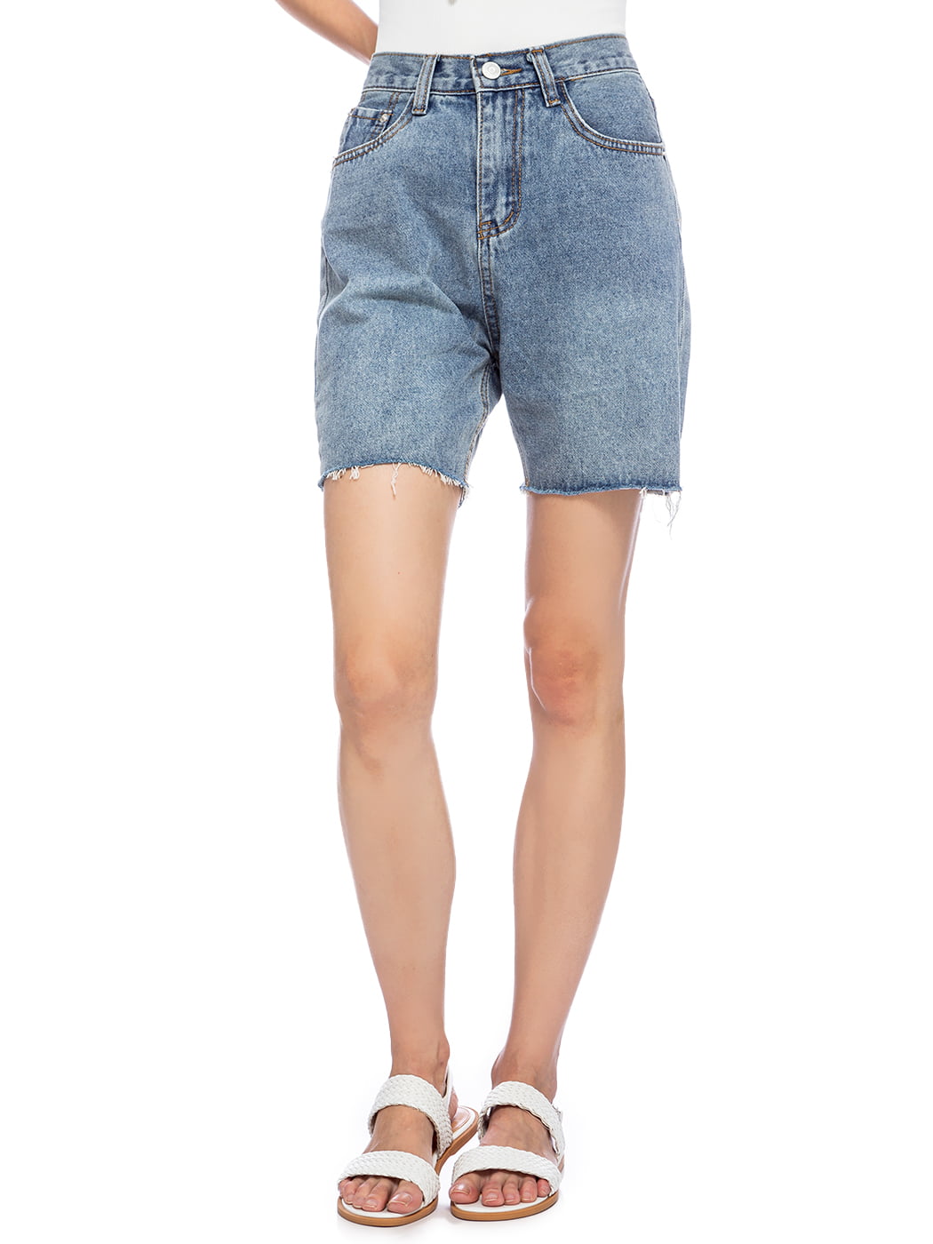 women's relaxed fit denim shorts
