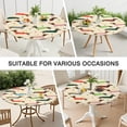 thumbnail image 7 of Colorful Funny Dachshund Round Fitted Tablecloth with Elastic Edge,Dining Table Cover Waterproof,Outdoor Round Tablecloth for Camping,Dining,Indoor and Outdoor, 7 of 7