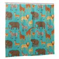 thumbnail image 2 of Zufioo Cute Animals Pattern Shower Curtain 72x72in, Waterproof Curtain for Bathroom-Waterproof, Mildew-proof, Quick-drying,Home Bathroom Supplies-One Size, 2 of 8