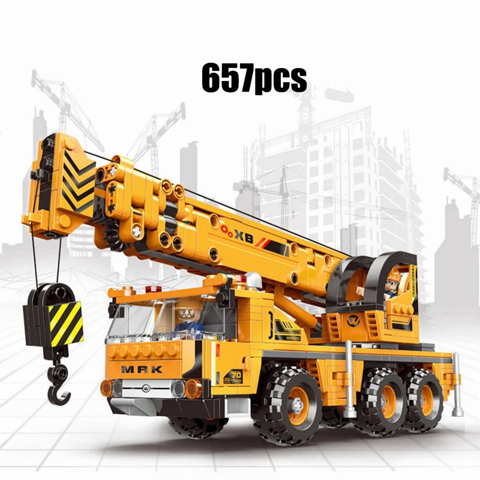City technical MOC WheelLoader Car Heavy Mining Truck Crane Building Blocks DIY Engineering Excavator Bricks Toy For Children