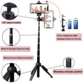 thumbnail image 2 of Portable 40 Inch Aluminum Alloy Selfie Stick Phone Tripod with Wireless Remote Shutter Compatible with iPhone 12 11 pro Xs Max Xr X 8 7 6 Plus, Android Samsung Smartphone, 2 of 7