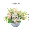 thumbnail image 2 of Decorative Fake Flowers Artificial Bouquet Polyester Realistic PE Petals Shapeable Metal Stem Weighted Base for Home Office Dining Table Living Room TV Cabinet Potted Plants Red Orange Pink White, 2 of 5