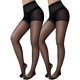 thumbnail image 1 of Chenchen 2 Pairs Black Sheer Tights for Women, 20D Control Top Pantyhose Stockings Tummy Control Under Dress, 1 of 1