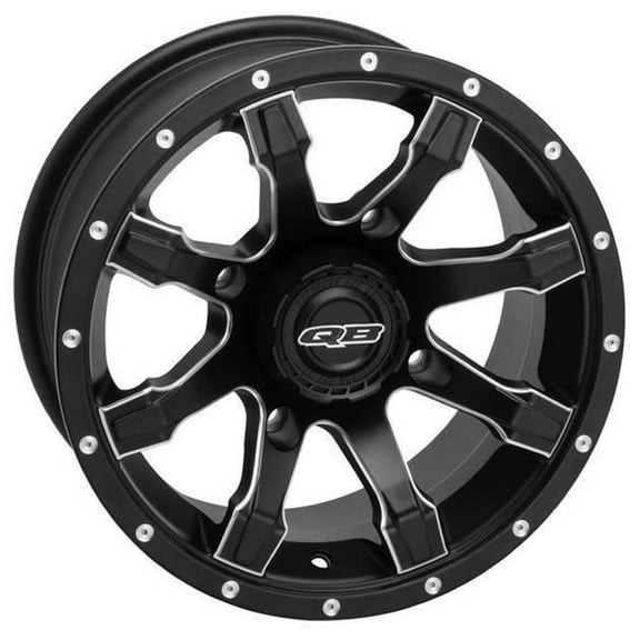 QuadBoss 608502 12 x 7 in. 4x137 BP 5-2 mm Offset Black Grinder Wheel