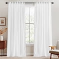 thumbnail image 2 of StangH Non-See-Through White Privacy Sheer Curtains 96 inches Long - Rod Pocket & Back Tab Window Drapes Light Filtering Treatments for Office/Baby Room/Office/Home Decor, 2 Panels, 2 of 9