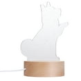 thumbnail image 4 of 1pc 3D LED Light Lamp Desk Lamp Bedside Lamp Solid Wood Base Cartoon Shape Design for Decor (Button Switch Akita Dog), 4 of 7