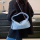thumbnail image 3 of Bolsos con asa superior para mujer, bolso de hombro con cadena, bolso elástico de punto, bolso de tienda (azul) Tmvgtek Para Estrenar, 3 of 7