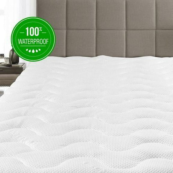 Luxury Waterproof Lyocell from Eucalyptus Tencel Jacquard Mattress Pad
