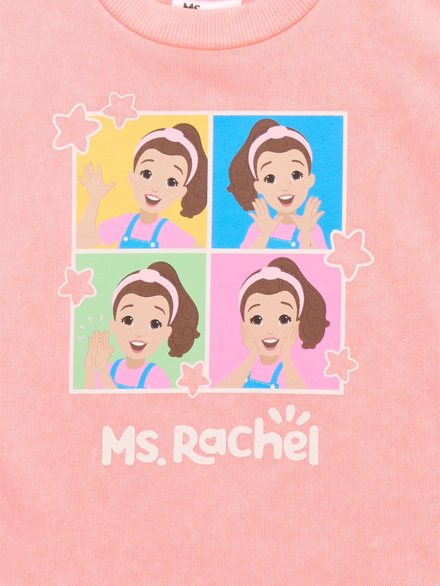 Ms. Rachel Baby Girls Graphic Romper and Bucket Hat Set, 2-Piece, Sizes 0/3M-24M