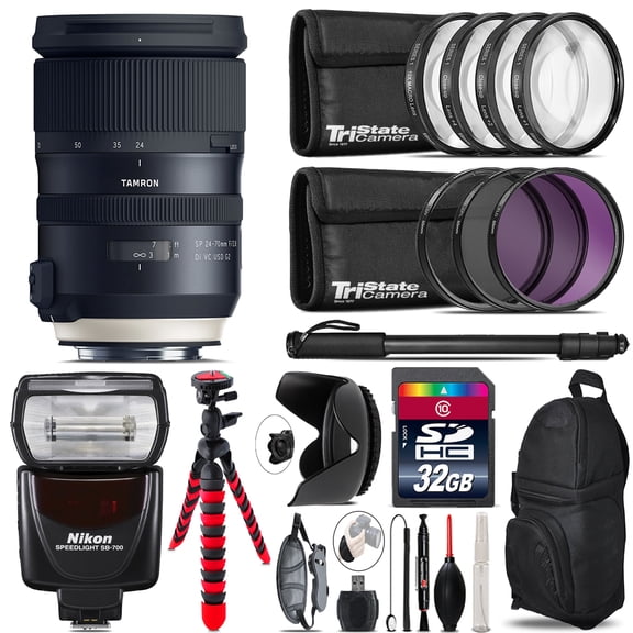 Tamron 24-70mm VC G2 for Nikon + Nikon SB-700 AF Speedlight & More - 32GB Kit