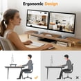 thumbnail image 3 of NestNeat Dual Monitor Stand - 39Inch Large Wood Monitor Stand Riser, Holds 200lbs Ultra Strong Support for 2 Monitor/Laptop Computer/TV/PC/Printers,, 3 of 9