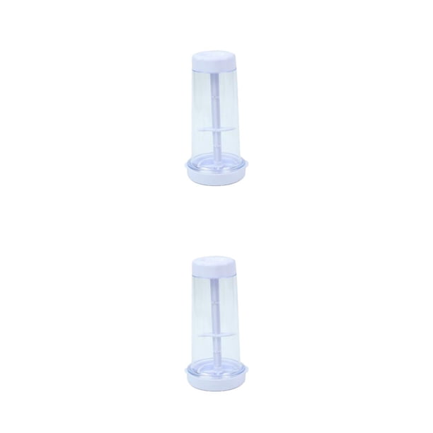Billuyoard Tamiz de harina Cocina de mano Cocina glaseado Azúcar Boca ancha Herramienta de horneado de plástico En forma de taza Gran capacidad Blanco 2piezas