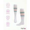thumbnail image 6 of MeMoi  Metallic Sport Stripe Knee-High Socks - Girls - Female, 14, White, 6 of 8