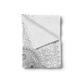 thumbnail image 2 of Modern Soft Flannel Fleece Throw Blanket, Squirrel Surrounded by Geometric Squares Triangles Circles Work of Art Print, Cozy Plush for Indoor and Outdoor Use, 50" x 60", White Grey, by Ambesonne, 2 of 6