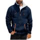 thumbnail image 2 of Ceisia Warm Windproof Men's Loose Fit Stand-Collar Fleece Jacket with Multi-Pockets Gift, 2 of 4