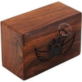thumbnail image 2 of Paw Engraved Rosewood Pet Urn for Dogs Cats Memorial Keepsake Urns for Ashes, Photo Wooden Box Cremation Urn (100 Cubic in, Angel Wing - Black), 2 of 5