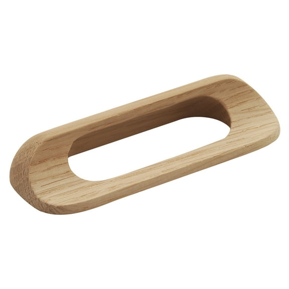 Hickory Hardware P676-UW 96mm Natural Woodcraft Unfinished Wood Cup Cabinet Pull