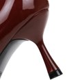 thumbnail image 4 of Women Pointed Toe Stiletto High Heels 6.5CM Bow Patent Leather Sexy Pumps Wedding Evening Party, 4 of 6