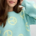 thumbnail image 3 of Girls 6-20 SO® Crewneck Pullover in Regular & Plus Size Color: Black Pink Daisy Size: 20 PLUS, 3 of 4