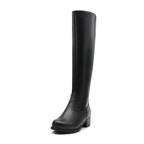 Comfy Moda Women's Waterproof Winter Boots | Leather | Knee High | Fur Lined | Side Zipper - FLURRY