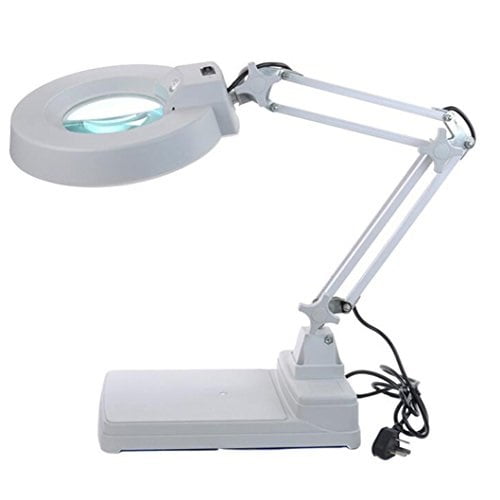 work magnifying glass with light