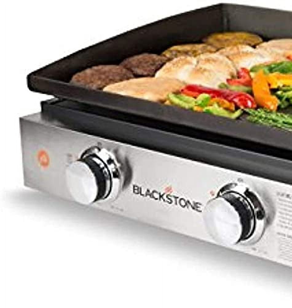  Blackstone 1650 Tabletop Grill Without Hood Propane Fuelled  Portable Stovetop Gas Rear Grease Trap for Kitchen, Outdoor, Camping,  Tailgating or Picnicking, 17 Inch Griddle, Black : Patio, Lawn & Garden