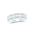 thumbnail image 3 of Sterling Silver His Hers Round Diamond Square Matching Wedding Set 1/2 Cttw, 3 of 3