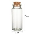 thumbnail image 3 of Glass Jar Glass Bottles Bead Containers with Cork Stopper Wishing Bottle Clear 7x3cm Hole: 1.7cm Capacity: 49ml(1.65 fl. oz), 3 of 5