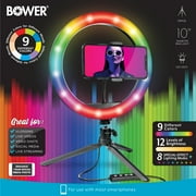Bower 10 RGB Mobile Selfie Ring Light Studio Kit with Special Effects