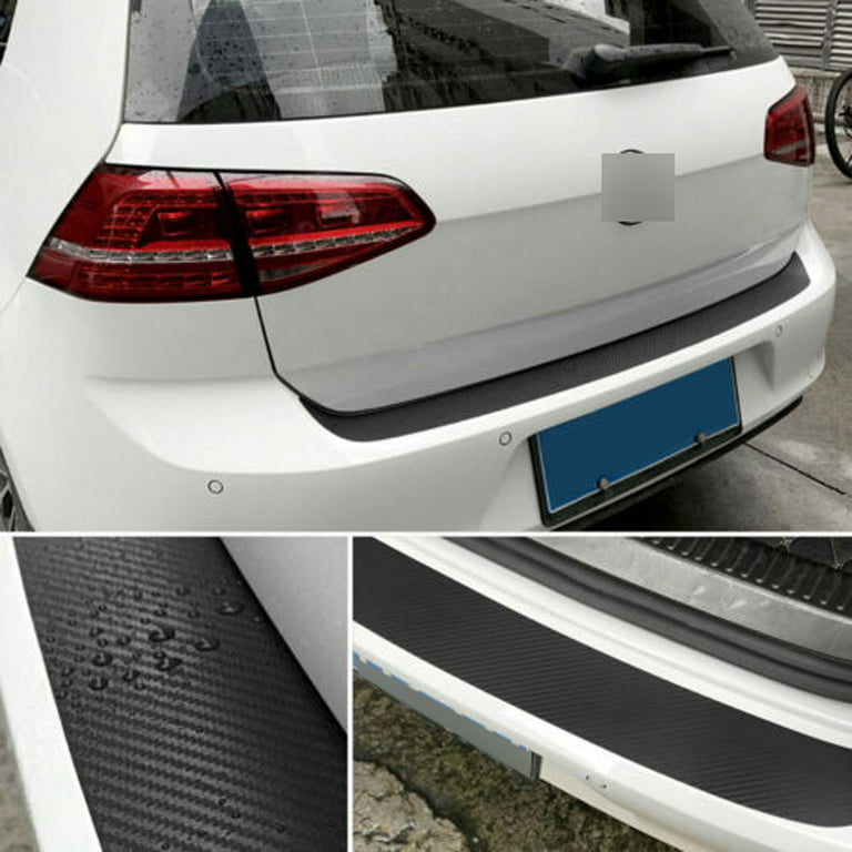 Rear Carbon Fiber Trunk Sticker Cover Bumper Trim Guard Protector