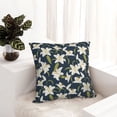 thumbnail image 6 of Fuzoiu Lilies Flowers Print Square Pillow Cover,Hidden Zipper Design,Luxury Square Pillow Case, Throw Pillow,Couch Cushion-22"x22", 6 of 7