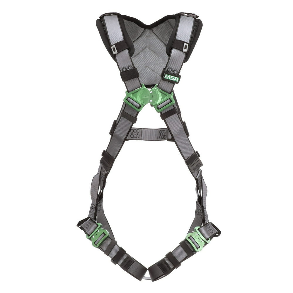 MSA VFIT Safety Harness with Back DRing and Quick Connect Leg Straps