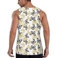 thumbnail image 3 of Gaeub Golden Glitter Butterflies Men's Athletic Tank Top, Workout Sleeveless Shirts, Running Tank Tops for Gym, Running, Training - Small, 3 of 9