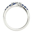 thumbnail image 4 of Aonejewelry 1CT. Two Stone Sapphire and Diamond Engagement Ring Crafted In 14k White Gold, 4 of 4