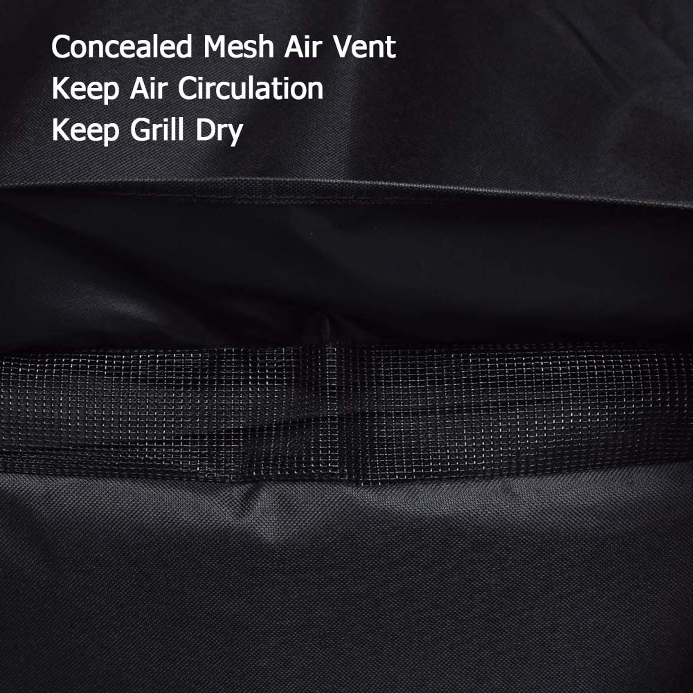 iCOVER Grill Cover 50in, 600D Heavy Duty with Mesh Air Vent, Waterproof Barbecue Gas Smoker Cover, UV and Fade Resistant , Fit for Weber Char-Broil Nexgrill Brinkmann and More - image 2 of 5