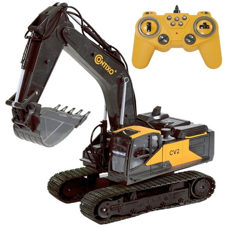 UPC: 0731642717437 | Contixo CV2 Remote Control Excavator Construction Vehicles Metal Shovel RC Toys for Boys Girls Kids
