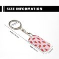 thumbnail image 3 of Uemuo Watermelon Ice Cream Pattern Rectangular Metal Keychain - Durable, Stylish, and Personalized Key Ring for Men and Women,Engraved Keychain,Gift Slim Sturdy Keychain, 3 of 7