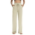 thumbnail image 3 of Womens Yoga Sweatpants Wide Leg High waist Lounge Pajamas Pants Workout Loose Pants with Pockets, 3 of 19