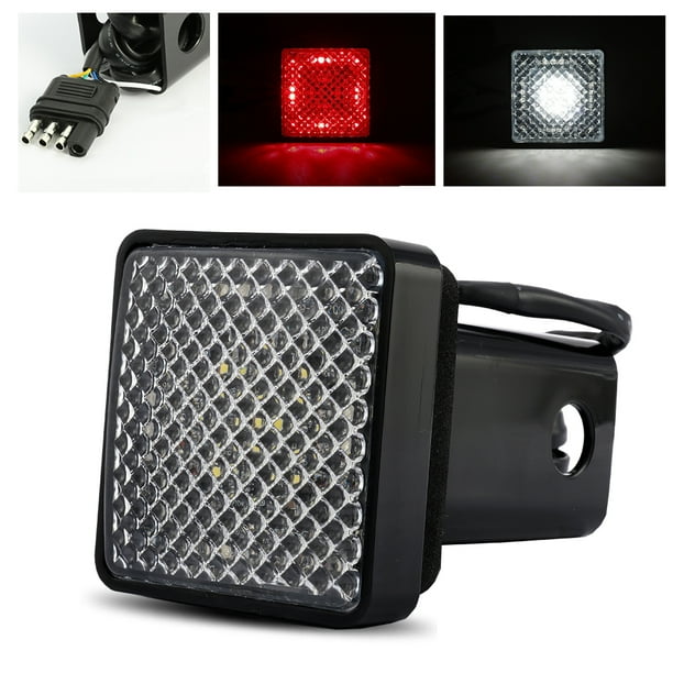 ModifyStreet Red/White LED Hitch Cover Light with Running / Brake
