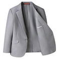 thumbnail image 3 of ETHAN Little Boys Slim Fit Suit for Wedding 3 Piece Slim Fit One Button Light Grey Suit for Wedding Boys Size 4, 3 of 7