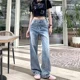 thumbnail image 1 of ZOENOVA Harajuku Cargo Jean Street Fashion Women's Pantalones Baggy Straight Jeans Loose Retro Y2K Versatile Denim Trousers, 1 of 5