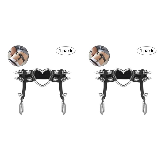Wisewang Leg Ring Garter Belt For Stable Fixation And Universal Usage Wide Application Thigh Ring Stocking dark coffee 2Set