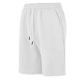 thumbnail image 4 of TEAJOPSUU Men's Casual Shorts Elastic Waist Drawstring Lightweight Breathable Beach Shorts with Pocket White, 4 of 7