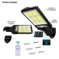 thumbnail image 4 of Lampe de Rue Solaire Extérieure Automatique LED Étanche Capteur de Mouvement PIR Détection 120 Degrés 3 Modes Réglables Adaptée pour Chemins de Jardin Allées Arrière-Cour Mur avec Télécommande, 4 of 8