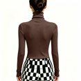 thumbnail image 5 of Kamentoy Womens Long Sleeve Shirts Basic Turtleneck Ribbed Thermal Underwear Tops | Slim Fit Base Layers Tee, Tight Undershirts, Going Out T-shirts, 5 of 5