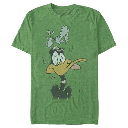 UPC 194747219426 product image for Men s Looney Tunes Daffy Duck Overthinking Graphic Tee Kelly Heather Large | upcitemdb.com