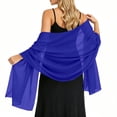 thumbnail image 2 of Women's Chiffon Shawls and Wraps, Wedding Evening Cape Flapper Scarf Stole, Elegant Soft Bridal Bolero Party Dress Cover Up, 2 of 6