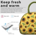 thumbnail image 3 of Reusable Sunflower Lnsulated Lunch Bag for Women & Men - Leakproof Water-Resistant Cooler Tote, Large Capacity for Work,Travel,Picnic,Beach & Office., 3 of 4
