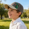 thumbnail image 2 of CAUYDY Dinosaur Baby Boys Girls Caps Embroidery Kids Baseball Caps Cotton Toddler Boy Hat Spring Summer Autumn 2-6Y (Sizes 3-8 Years,P05-Coffee), 2 of 5